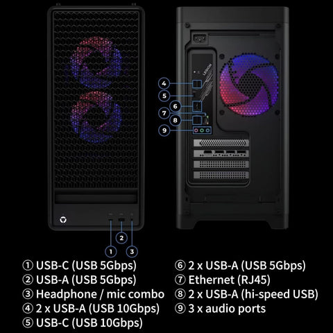 LENOVO Legion T5 Tower Desktop Intel Core Ultra 5 16GB RAM NVIDIA GeForce RTX 5060 1TB SSD Storage Windows 11 Home - Black