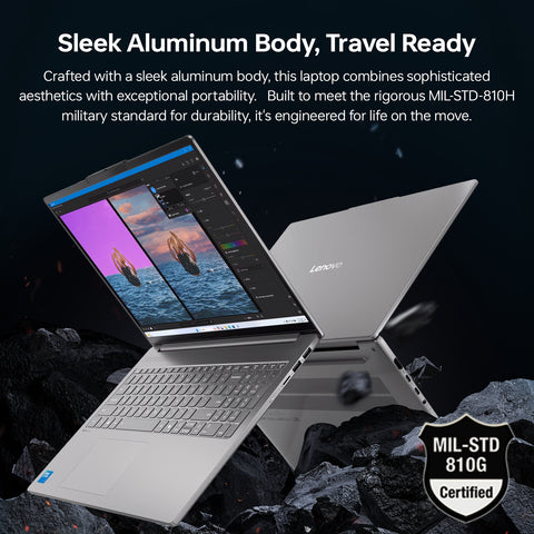 Lenovo IdeaPad Slim 5 16" Premium Traditional Laptop Intel Core 7 240H 16GB RAM Intel Graphics 512GB SSD Storage Windows 11 Home WUXGA 60Hz - Grey