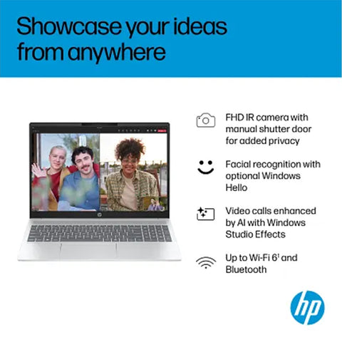 HP OmniBook 5 16 inches Traditional Laptop Intel Core Ultra 7 16GB RAM Intel Graphics 1TB SSD Storage Windows 11 Pro 60Hz - Silver