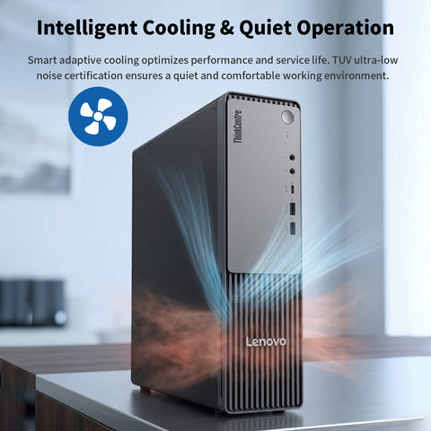 LENOVO ThinkCentre neo 55s Business MFF Desktop, AMD Ryzen 5 220, AMD Radeon Graphics, 32GB DDR5, 2TB SSD, Win11 Pro, Black