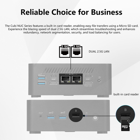 MSI Cubi NUC MFF Desktop Intel Core i5 16GB RAM Intel Iris Xe Graphics 1TB SSD Storage Windows 11 Pro - Black