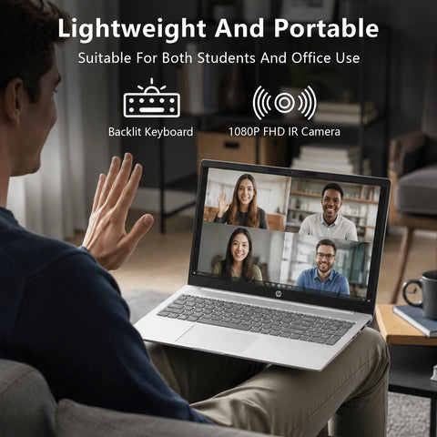 HP OmniBook 5 16 in Traditional Laptop AMD Ryzen AI 7 16GB RAM AMD Radeon Graphics 2TB SSD Storage Windows 11 Pro 60Hz - Silver