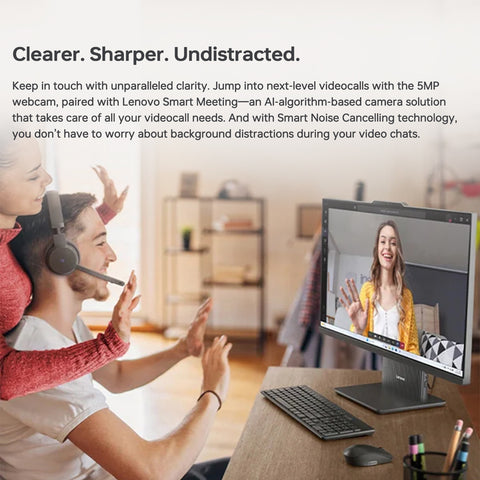 LENOVO IdeaCentre I 24" All-in-One Intel Core i5 8GB RAM Intel UHD Graphics 512GB SSD Storage Windows 11 Home 100Hz - Black