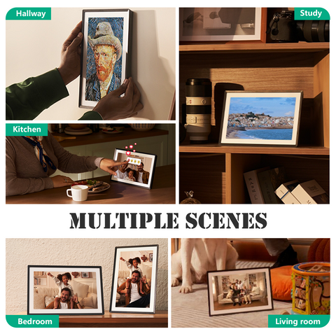 Pexar by Lexar 10.1 inches WiFi Digital Photo Frame | HD Anti-Glare Touch Display | 32GB Storage | Share Photos/Videos via App | Perfect for Gifting