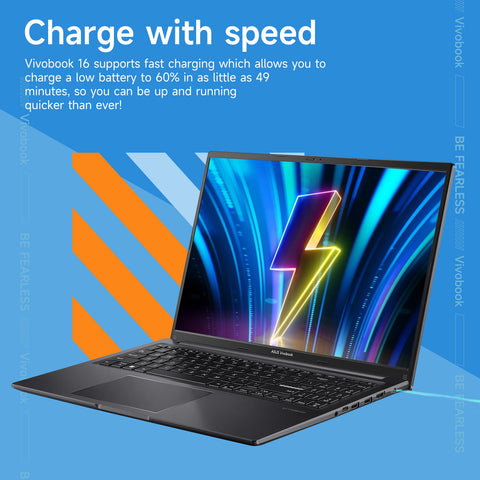 ASUS Vivobook 16 16" Traditional Laptop Intel Core i7 16GB RAM Intel Iris Xe Graphics 1TB SSD Storage Windows 11 Home 60Hz - Black