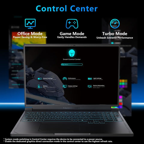 THUNDEROBOT Radiant S 16 Gaming Laptop 16" WQXGA Non-touch 300Hz AMD Ryzen 9 9850HX NVIDIA GeForce RTX 5070 64GB DDR5 4TB SSD Windows 11 Home, Black