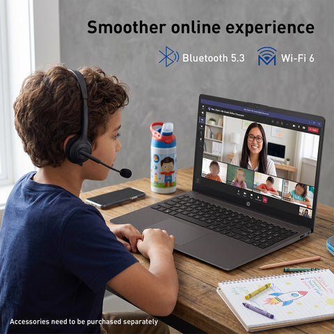 HP Essential 255 15.6 in FHD Laptop, AMD Ryzen 3 7330U, AMD Radeon Graphics, 8GB RAM, 256GB SSD, Wi-Fi 6, Windows 11 Pro, Grey