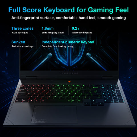 THUNDEROBOT Radiant 16 16 inches Traditional Laptop Intel Core i7 64GB RAM NVIDIA GeForce RTX 5060 4TB SSD Storage Windows 11 Home 300Hz - Black