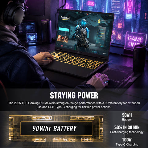 ASUS TUF F16 16 in Traditional Laptop Intel Core i5 32GB RAM NVIDIA GeForce RTX 5050 2TB SSD Storage Windows 11 Home 165Hz - Grey