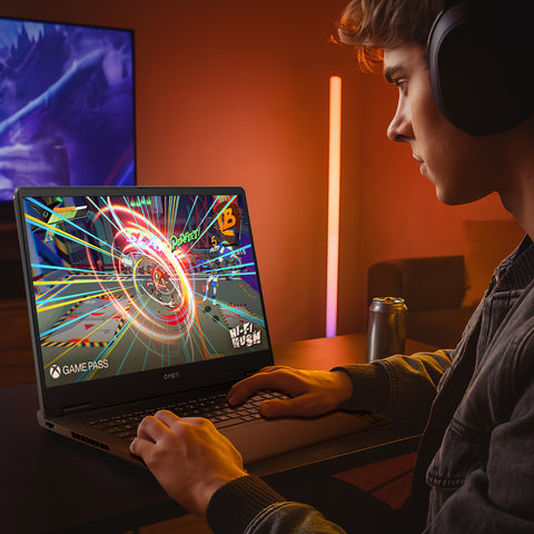 HP Omen 17.3" Traditional Laptop AMD Ryzen AI 9 16GB RAM NVIDIA GeForce RTX 5070 512GB SSD Storage Windows 11 Home 144Hz - Black