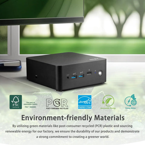 MSI Cubi NUC MFF Desktop Intel Core i5 32GB RAM Intel Iris Xe Graphics 1TB SSD Storage Windows 11 Pro - Black