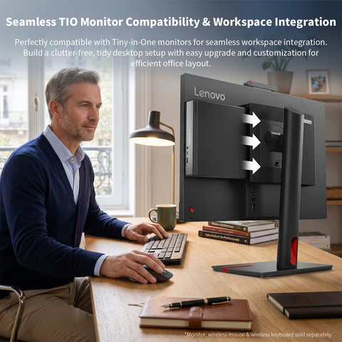 Lenovo ThinkCentre neo MFF Business Desktop, AMD Ryzen 5 220, 8GB DDR5, 512GB SSD, Windows 11 Pro