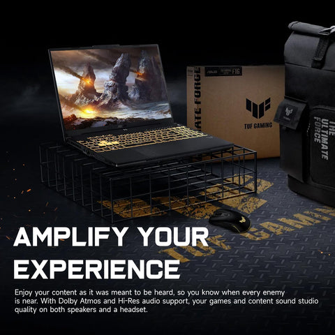 ASUS TUF F16 16" Traditional Laptop Intel Core 5 8GB RAM NVIDIA GeForce RTX 4050 512GB SSD Storage Windows 11 Home 144Hz - Black