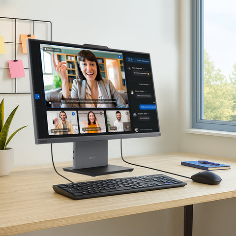 Lenovo ThinkCentre neo 50a 27" Business All-in-One Intel Core i7 13620H 16GB RAM Intel UHD Graphics 512GB SSD Storage Windows 11 Pro FHD 100Hz - Black