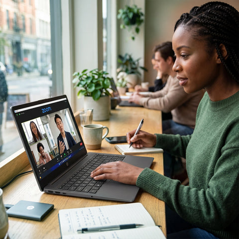 HP Essential 255 15.6 in FHD Laptop, AMD Ryzen 3 7330U, AMD Radeon Graphics, 8GB RAM, 256GB SSD, Wi-Fi 6, Windows 11 Pro, Grey