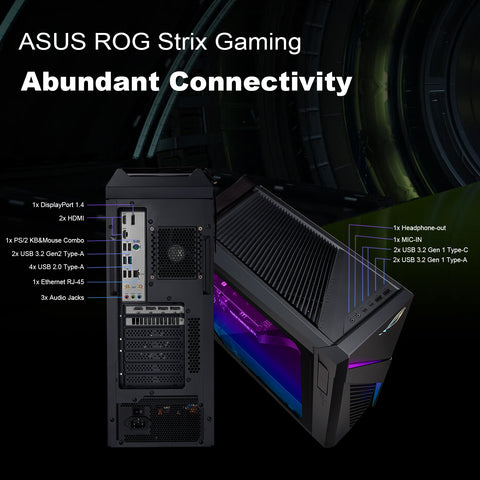 ASUS ROG Strix Tower Desktop Intel Core i7 32GB RAM NVIDIA GeForce RTX 4070 1TB SSD Storage Windows 11 Pro - Grey