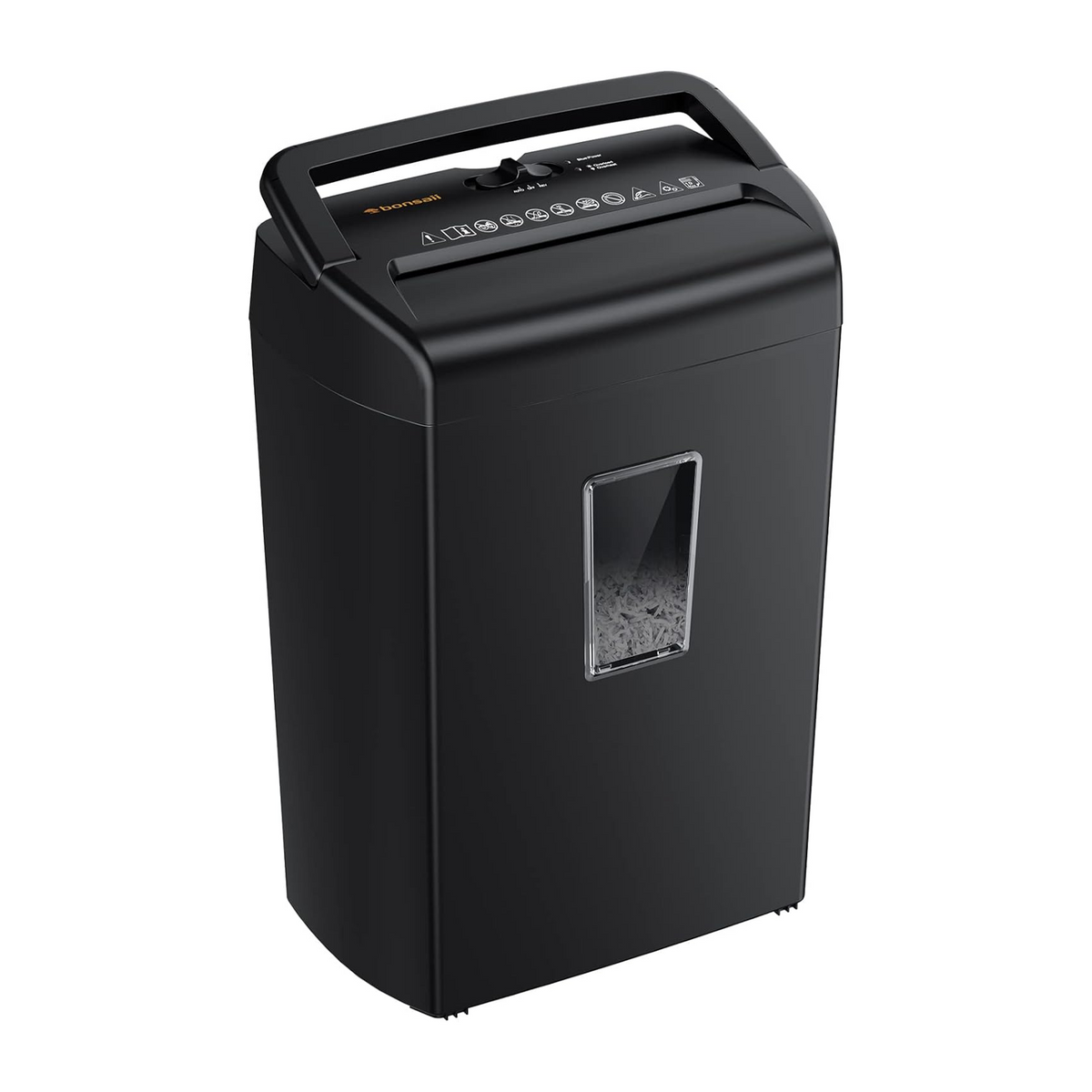 Bonsaii 10-Sheet Cross Cut Paper Shredder, 5.5 Gal Home Office Heavy Duty Shredder for Credit Card, Staple, Clip with Transparent Window(C209-D)