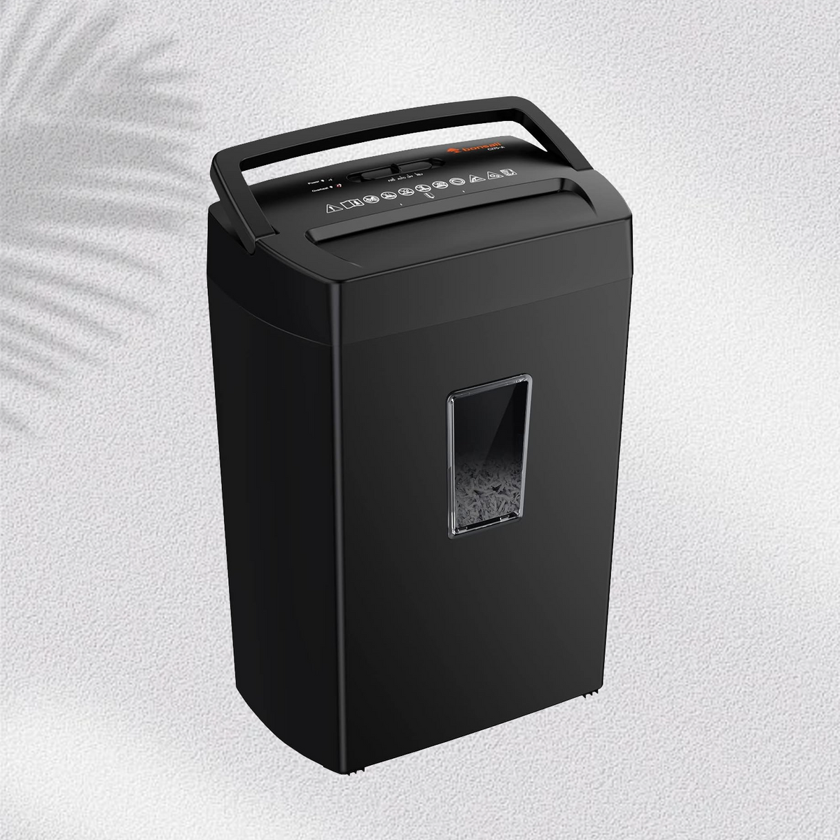 Bonsaii 12-Sheet Cross Cut Paper Shredder, 5.5 Gal Home Office Heavy Duty Shredder for Paper, Credit Card, Mail, Staples, with Transparent Window, High Security Level P-4 (C275-A)