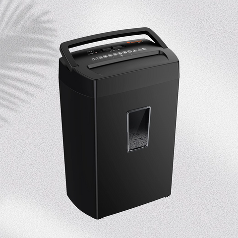 Bonsaii 12-Sheet Cross Cut Paper Shredder, 5.5 Gal Home Office Heavy Duty Shredder for Paper, Credit Card, Mail, Staples, with Transparent Window, High Security Level P-4 (C275-A)