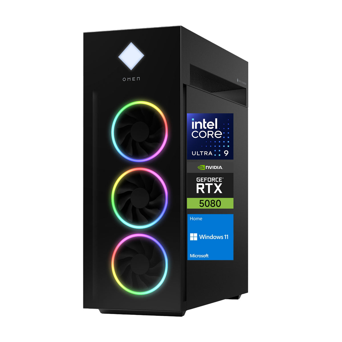 HP Omen 45L Tower Desktop Intel Core Ultra 9 16GB RAM NVIDIA GeForce RTX 5080 1TB SSD Storage Windows 11 Home - Black