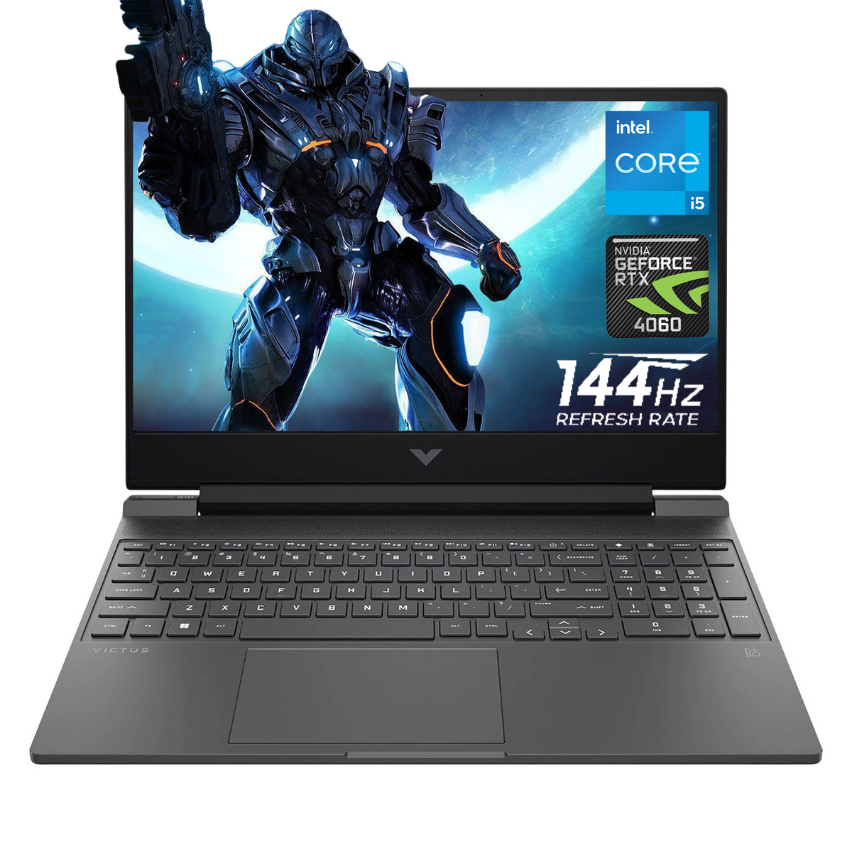 HP Victus Gaming Laptop, 15.6" FHD 1920 * 1080 Non-touch 144Hz, Intel Core i5-12500H, NVIDIA GeForce RTX 4060, 16GB DDR4 RAM, 512GB PCIe M.2 SSD, Wi-Fi 6, Windows 11 Home, Grey