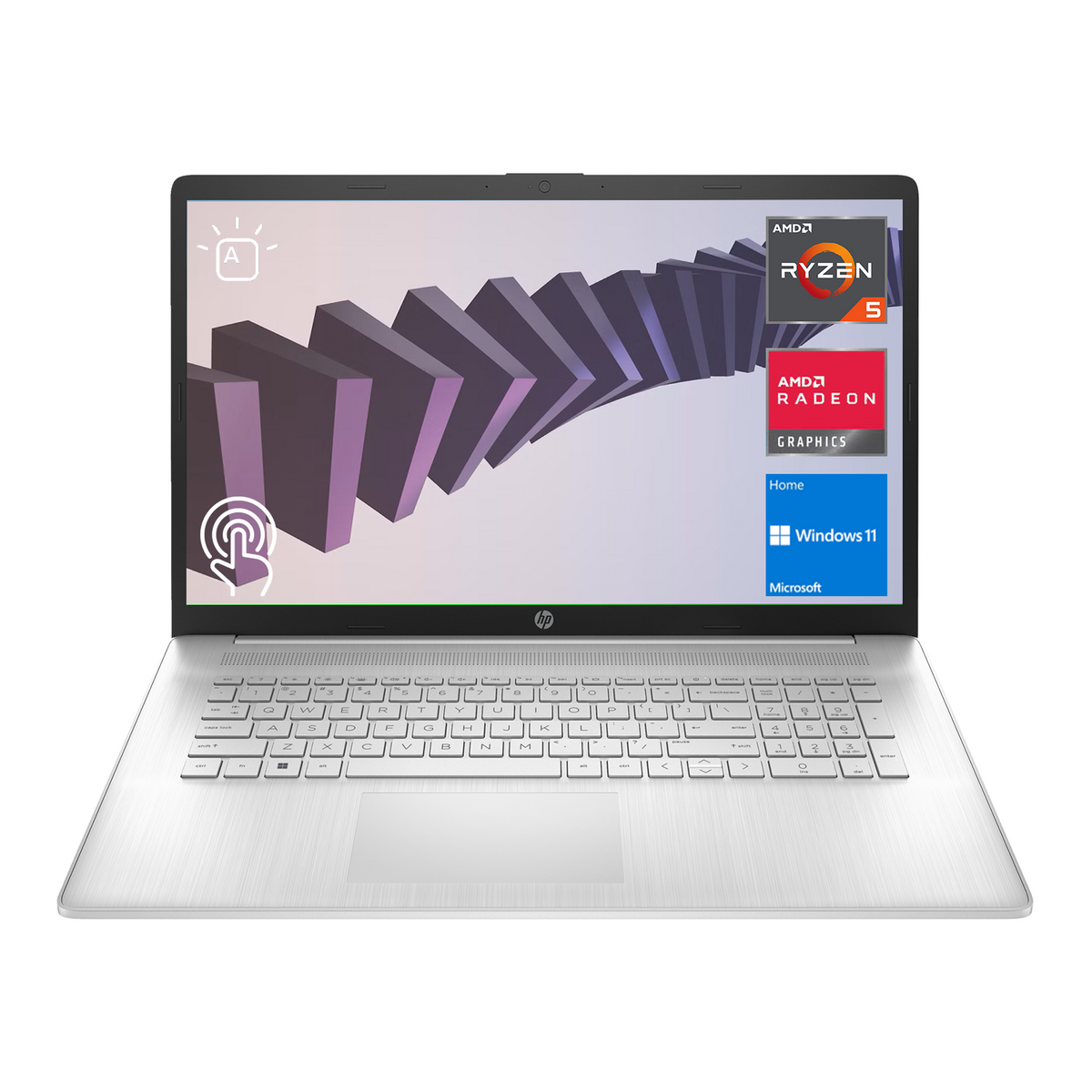 HP Essential 17.3" Traditional Laptop AMD Ryzen 5 8GB RAM AMD Radeon Graphics 512GB SSD Storage Windows 11 Home 60Hz - Silver