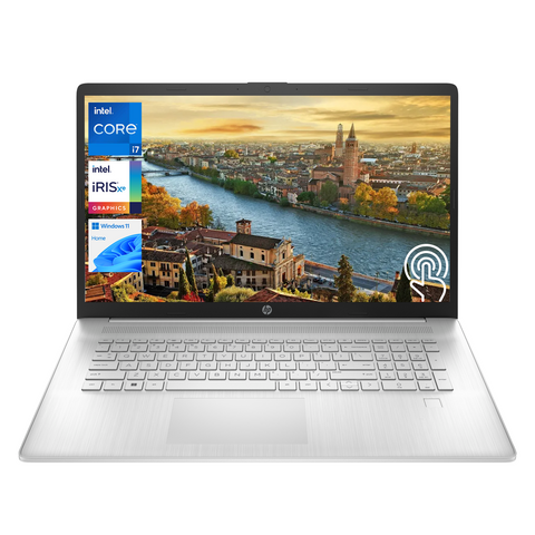 HP Laptop, 17.3” HD+ Touchscreen Display, Intel Core i7-1255U Processor, Backlit Keyboard, Fingerprint Reader, Wi-Fi