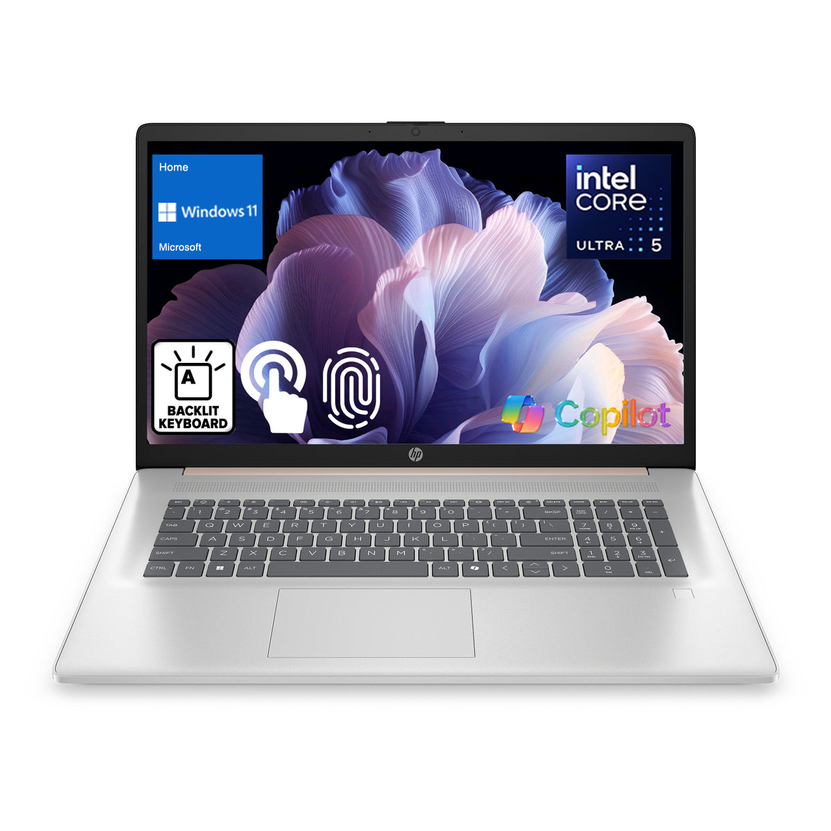 HP Essential 17.3 inches Traditional Laptop Intel Core Ultra 5 64GB RAM Intel Graphics 1TB SSD Storage Windows 11 Home 60Hz - Rose