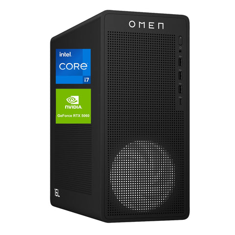 HP Omen 16L Tower Desktop Intel Core i7 8GB RAM NVIDIA GeForce RTX 5060 512GB SSD Storage Windows 11 Home - Black
