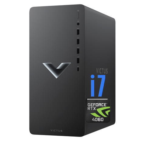 HP Victus Tower Desktop Intel Core i7 16GB RAM NVIDIA GeForce RTX 4060 1TB SSDSSD Storage Windows 11 Home - Black