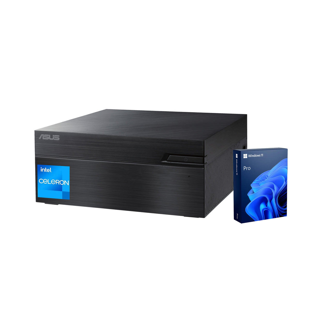 ASUS ExpertCenter Mini Desktop Intel Celeron 16GB RAM Intel UHD Graphics 64GB eMMC + 2TB SSD Storage Windows 11 Pro - Black