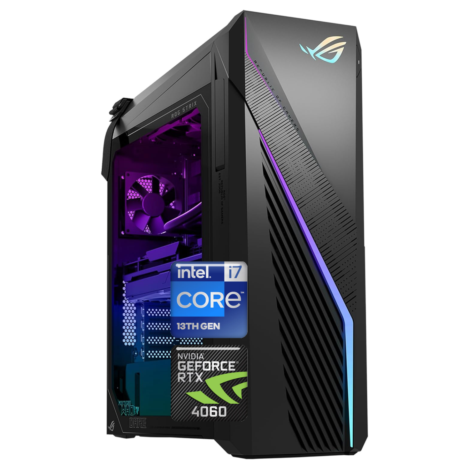 Asus Rog Computer Tower ASUS ROG Strix Gaming Tower Desktop, Intel Core i7-13700F, NVIDIA GeFo ...