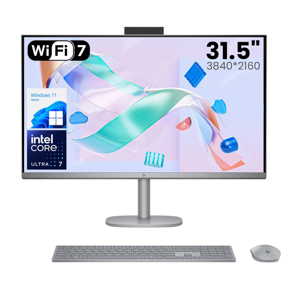 HP OmniStudio X 31.5" All-in-One Intel Core Ultra 7 16GB RAM Intel Arc Graphics 512GB SSD Storage Windows 11 Home 60Hz - Silver