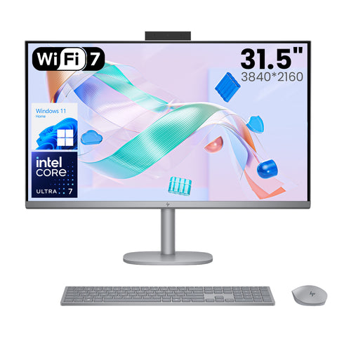 HP OmniStudio X 31.5" All-in-One Intel Core Ultra 7 16GB RAM Intel Arc Graphics 512GB SSD Storage Windows 11 Home 60Hz - Silver