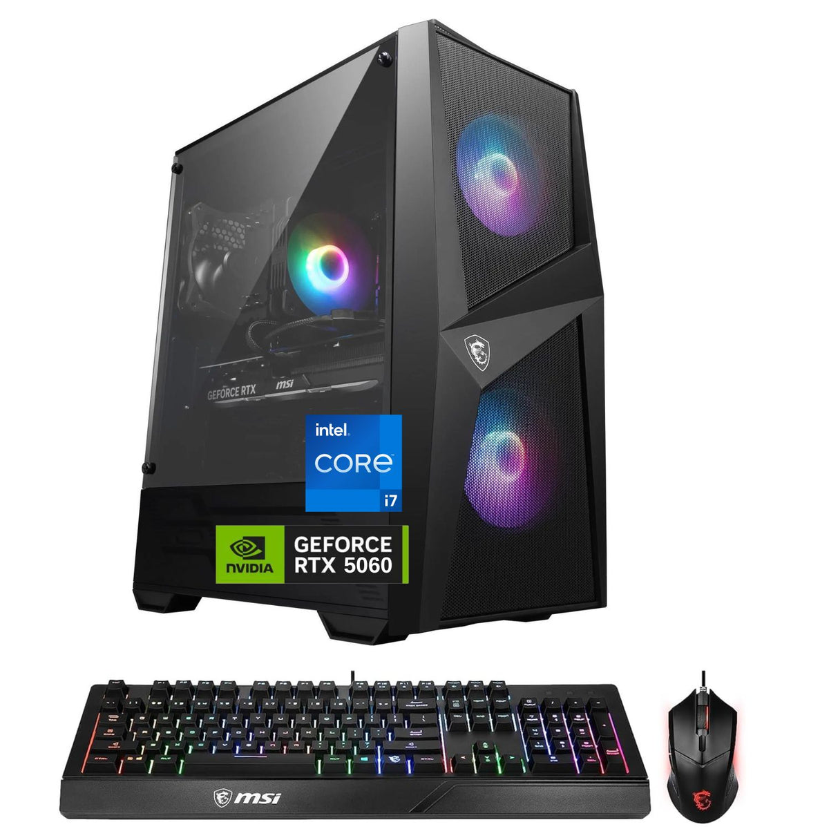 MSI Codex R2 Tower Desktop Intel Core i7 32GB RAM NVIDIA GeForce RTX 5060 1TB SSD Storage Windows 11 Home - Black
