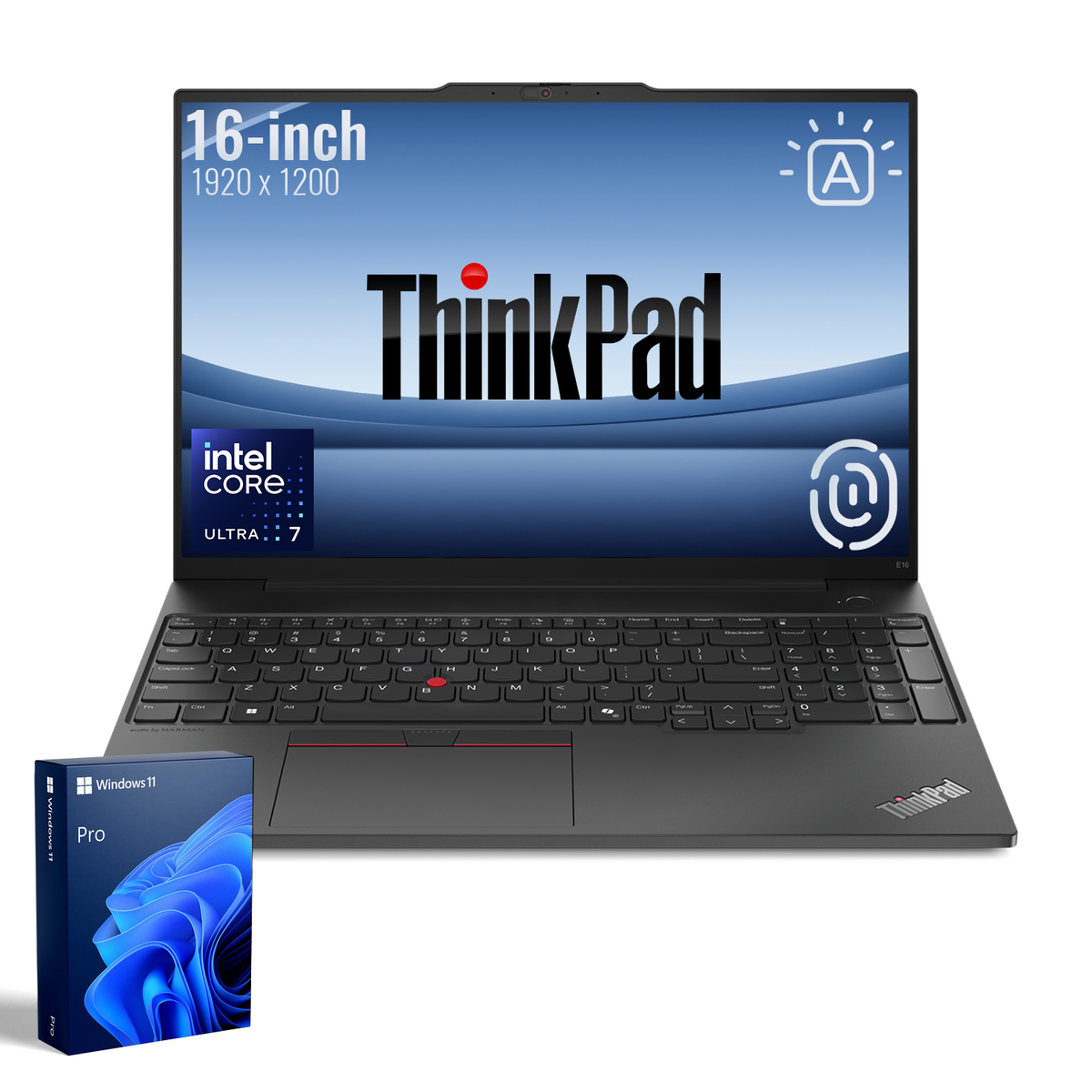 LENOVO ThinkPad E16 16 inches Traditional Laptop Intel Core Ultra 7 64GB RAM Intel Graphics 2TB SSD Storage Windows 11 Pro 60Hz - Black
