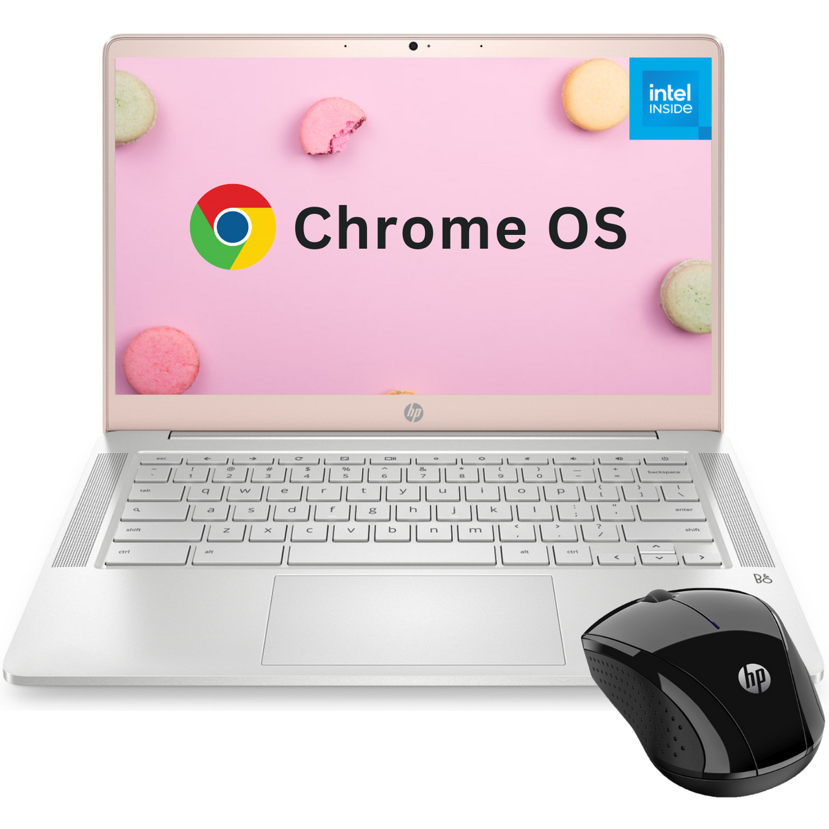 HP Essential 14" Traditional Chromebook Intel Celeron 4GB RAM Intel UHD Graphics 128GB eMMC Storage Chrome OS 60Hz - Rose