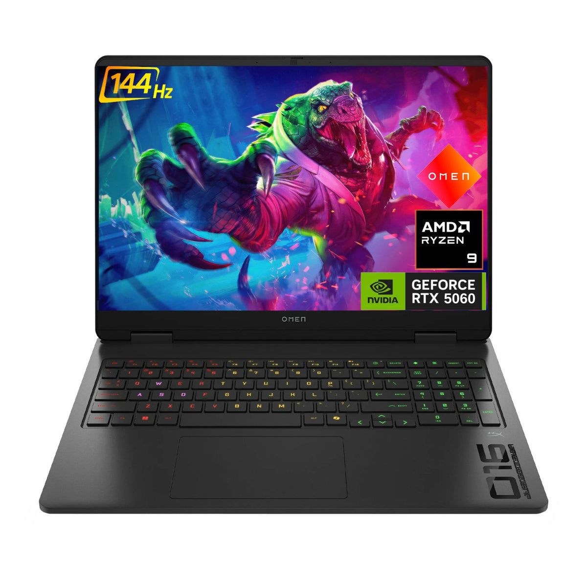 HP Omen 16.1" Traditional Laptop AMD Ryzen 9 32GB RAM NVIDIA GeForce RTX 5060 512GB SSD Storage Windows 11 Home 144Hz - Black