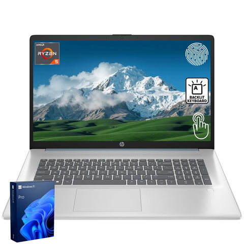 HP Essential 17.3 inches Entry Traditional Laptop AMD Ryzen 5 7430U 16GB RAM AMD Radeon Graphics 2TB SSD Storage Windows 11 Pro HD+ 60Hz - Blue
