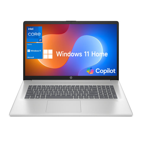 HP Essential 17.3 inches Traditional Laptop Intel Core i7 16GB RAM Intel UHD Graphics 1TB SSD Storage Windows 11 Home 60Hz - Silver