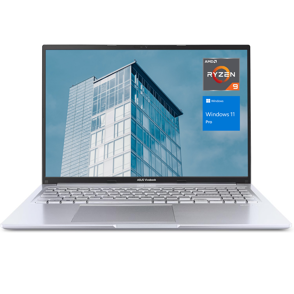 ASUS Vivobook Daily Traditional Laptop, 16" FHD+ 1920*1200 Non-touch 60Hz, AMD Ryzen 9 7940HS, AMD Radeon Graphics, 16GB DDR5 SODIMM, 1TB PCIe M.2 SSD, Wi-Fi 6, Non-RGB Backlit Keyboard, Windows 11 Home, Silver