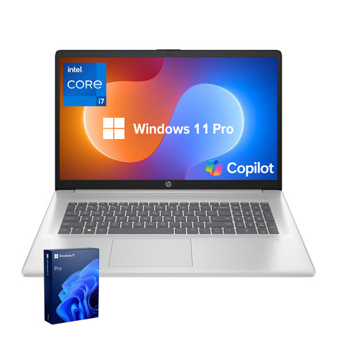 HP Essential 17.3 inches Traditional Laptop Intel Core i7 64GB RAM Intel UHD Graphics 2TB SSD Storage Windows 11 Pro 60Hz - Silver