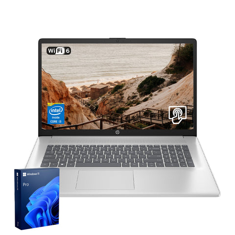 HP Essential 17.3 inches Entry Traditional Laptop Intel Core i3 N305 32GB RAM Intel UHD Graphics 128GB eMMC + 1TB SSD Windows 11 Pro 60Hz - Silver