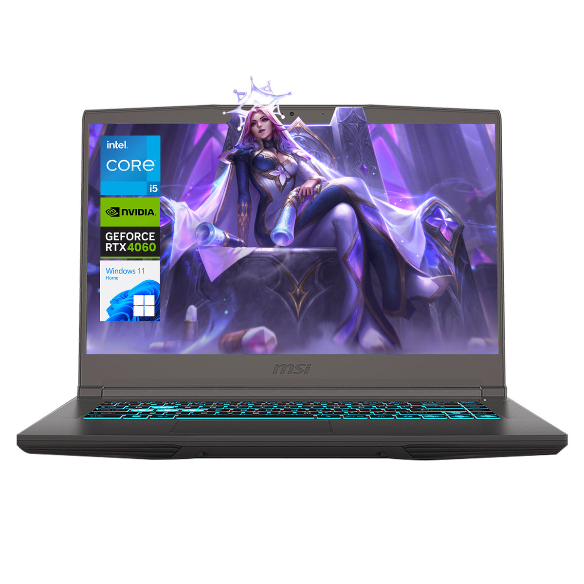 MSI Thin 15 15.6" Traditional Laptop Intel Core i5 16GB RAM NVIDIA GeForce RTX 4060 512GB SSD Storage Windows 11 Home 144Hz - Grey