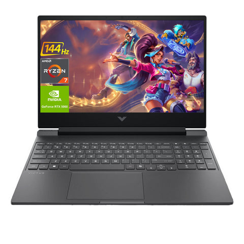 HP Victus 15.6" Traditional Laptop AMD Ryzen AI 7 16GB RAM NVIDIA GeForce RTX 5060 512GB SSD Storage Windows 11 Home 144Hz - Black