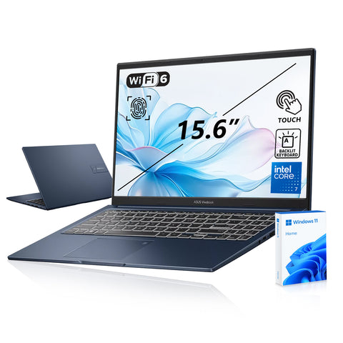 ASUS Vivobook 15 15.6 in Traditional Laptop Intel Core 7 16GB RAM Intel Graphics 2TB SSD Storage Windows 11 Home 60Hz - Blue