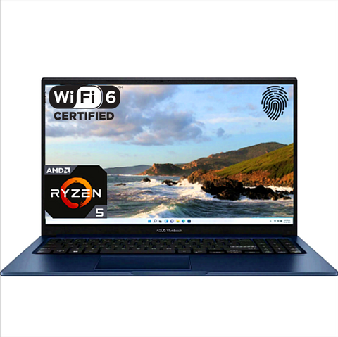 ASUS Vivobook Laptop, 16" FHD+ 1920 * 1200 Non-touch 60Hz, AMD Ryzen 5 5625U, AMD Radeon Graphics, 8GB DDR4 RAM, 512GB PCIe M.2 SSD, Wi-Fi 6, Windows 11 Home, Black
