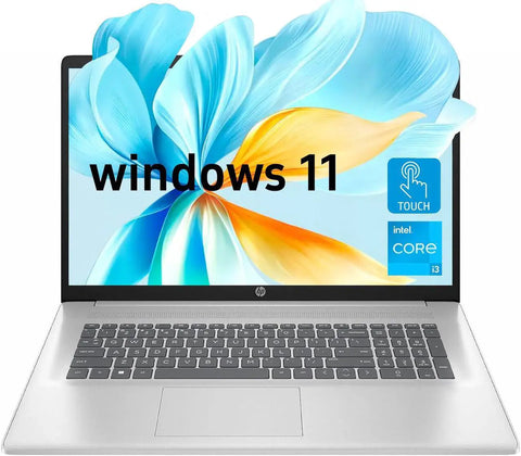 HP Essential 17.3 inches HD+ Touch Laptop, i3-N305, UHD Graphics, 4GB DDR4, 128GB eMMC, Wi-Fi 6, Windows 11 Home, Silver