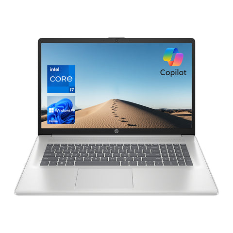HP Essential 17.3 inches Traditional Laptop Intel Core i7 64GB RAM Intel UHD Graphics 2TB SSD Storage Windows 11 Home 60Hz - Silver
