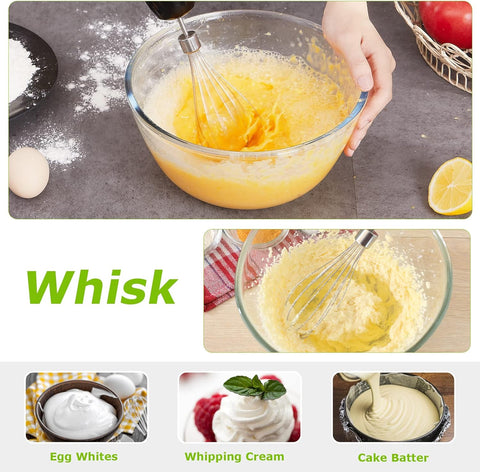 Bonsenkitchen Immersion Blender, 20 Variable Speeds & Turbo, 4-In-1 Stainless Steel Handheld Blender Stick Mixer with Egg Whisk, Beaker & Chopper Bowl